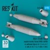 RESKIT RS72-0580 BLU-27A/B 750lb napalm bombs finned (MXU-469/B) or unfinned (2pcs) (A-1, A-4, A-7, A-26K, B-57, F-4, F-100, F-105 ) (3D Printed) (1/72)